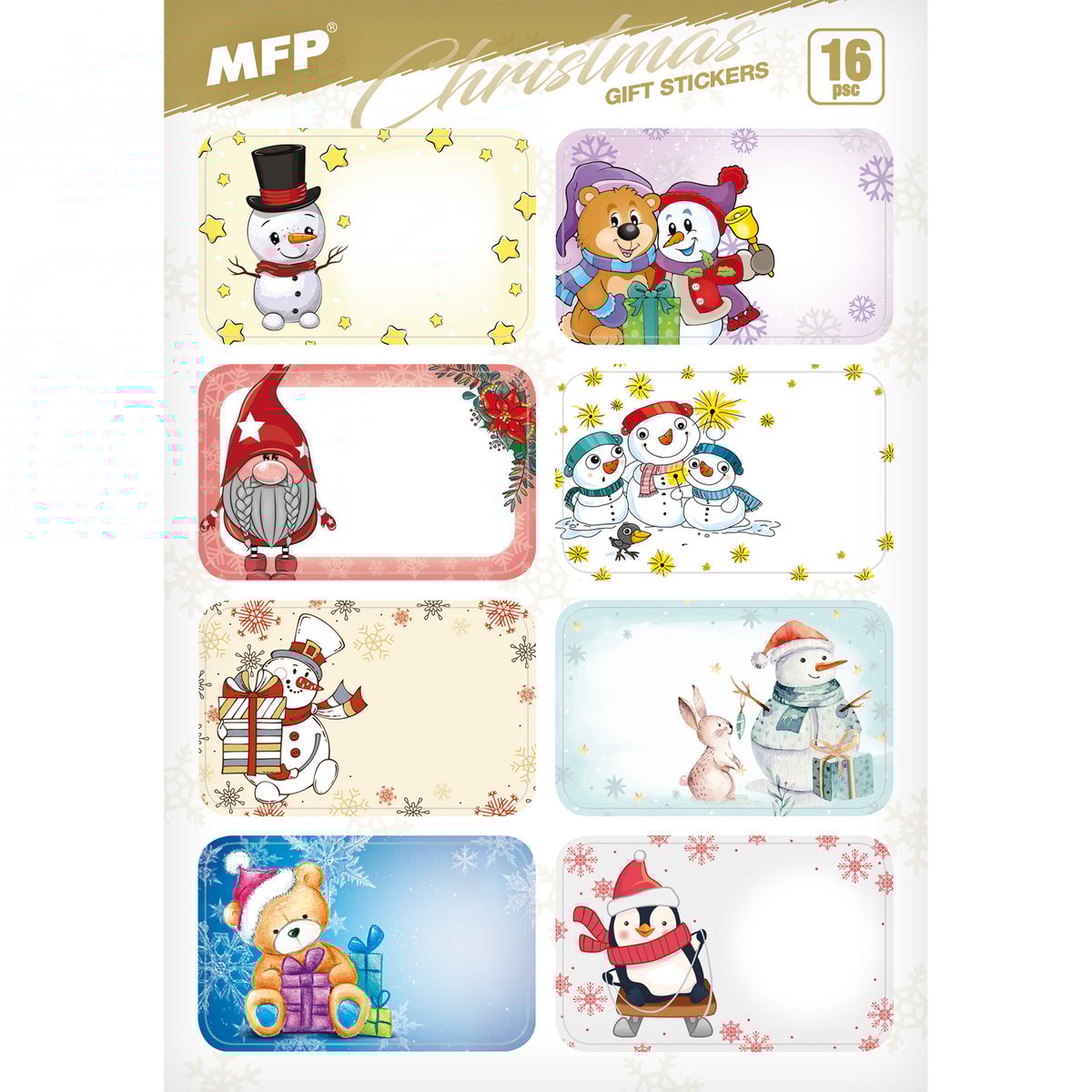 Vánoční dětské samolepky na dárky