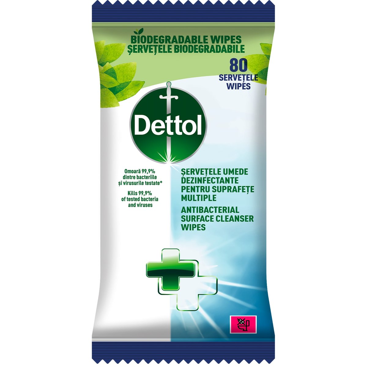 Dettol Biodegradable Antibakteriální ubrousky na povrchy