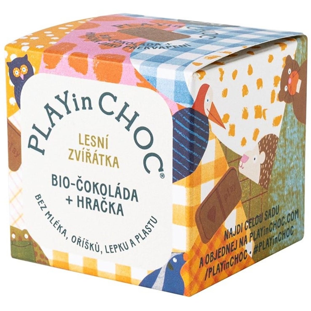 PLAYin CHOC BIO Čokoláda s hračkou, lesní zvířátka