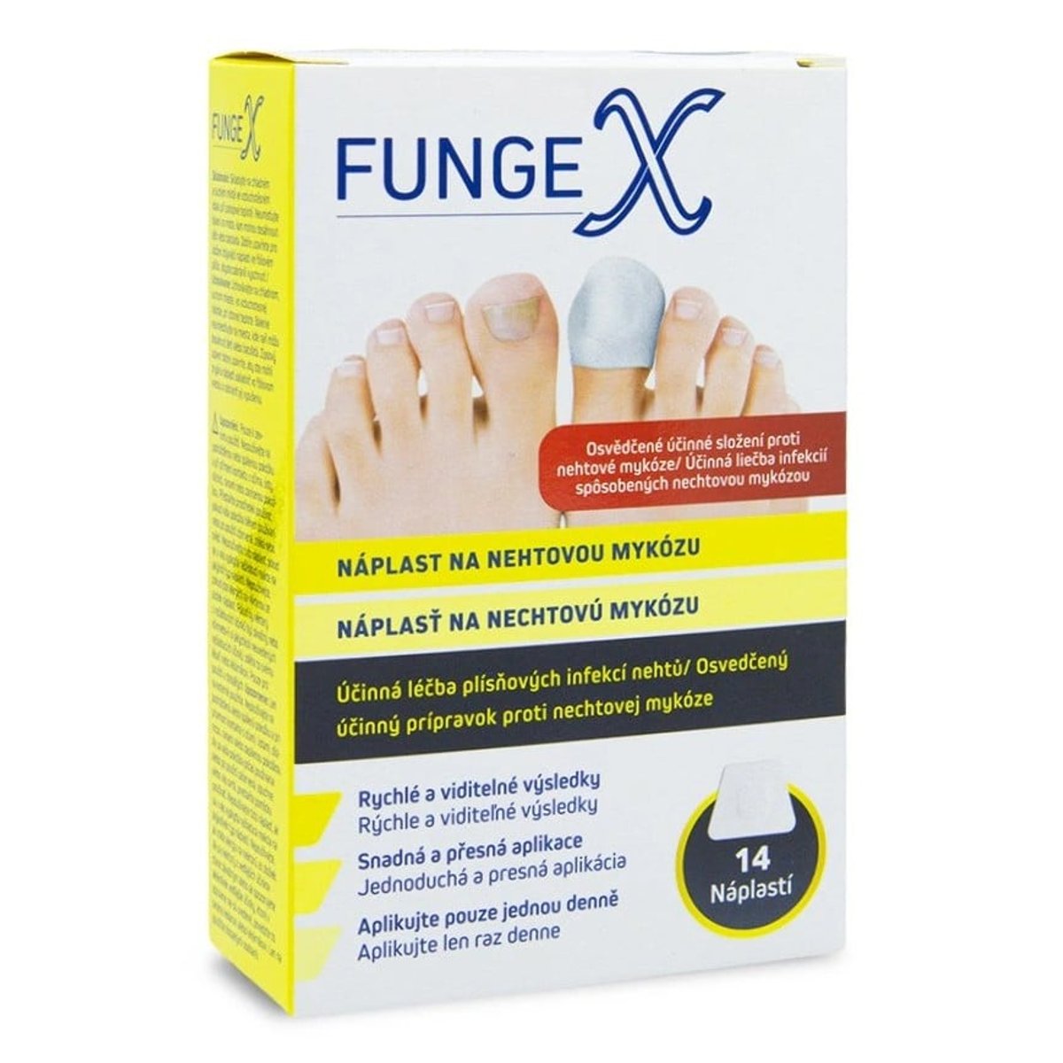 FungeX náplast na nehtovou mykózu 14ks