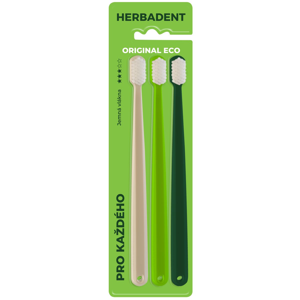 Herbadent Original EKO zubní kartáček jemná vlákna