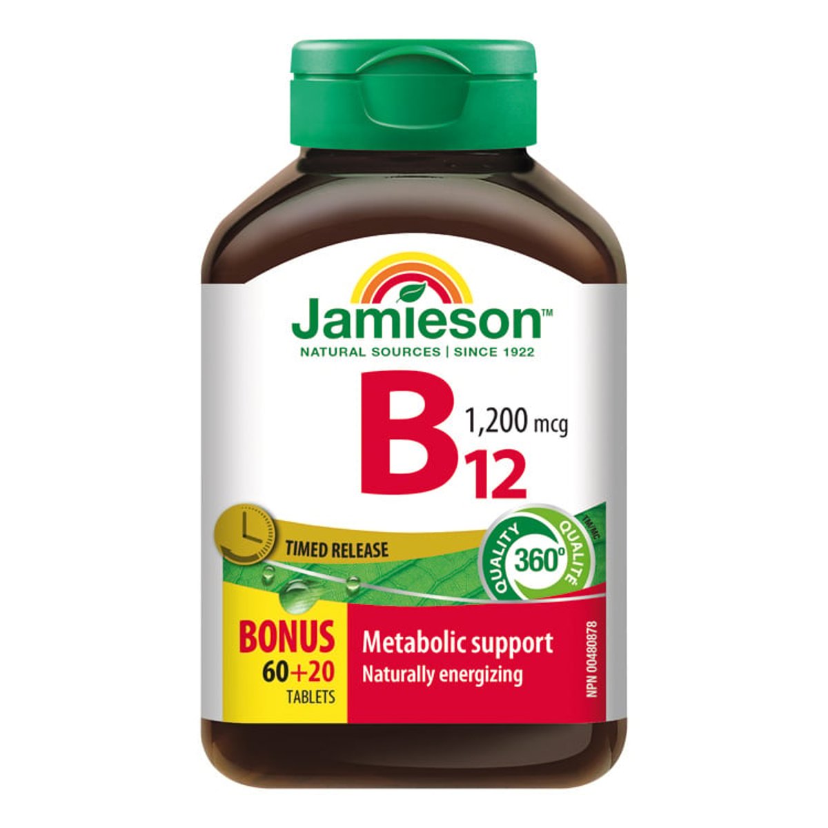 JAMIESON Vitamín B12 1200mcg s post.uvolňov.tbl.80