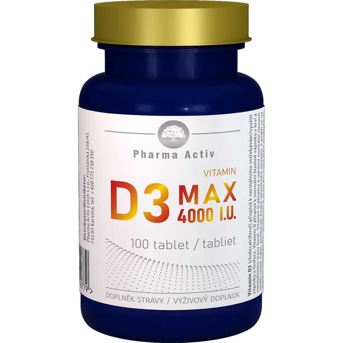 Vitamin D3 MAX 4000 I.U. tbl.100