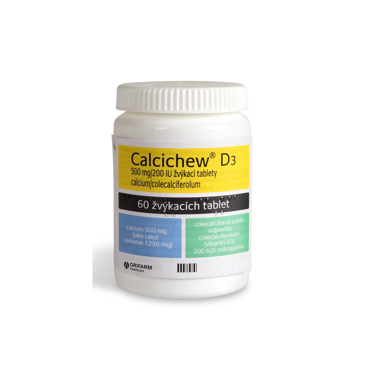 CALCICHEW D3 500MG/200IU žvýkací tableta 60