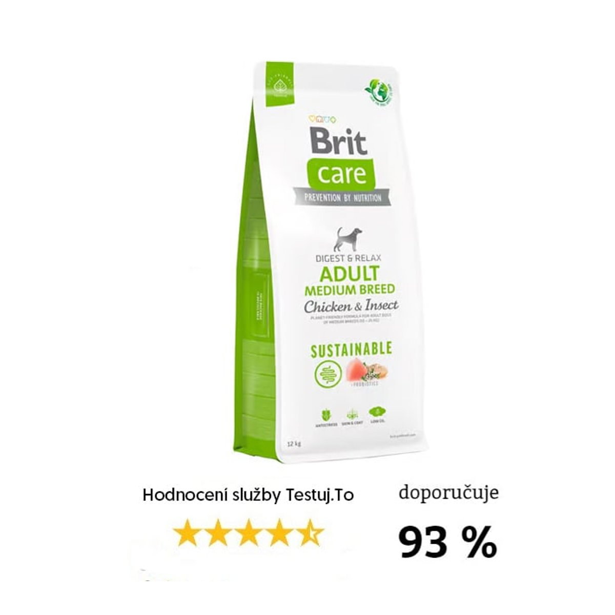 Brit Care Sustainable Adult Medium Breed Chicken & Insect pro psy