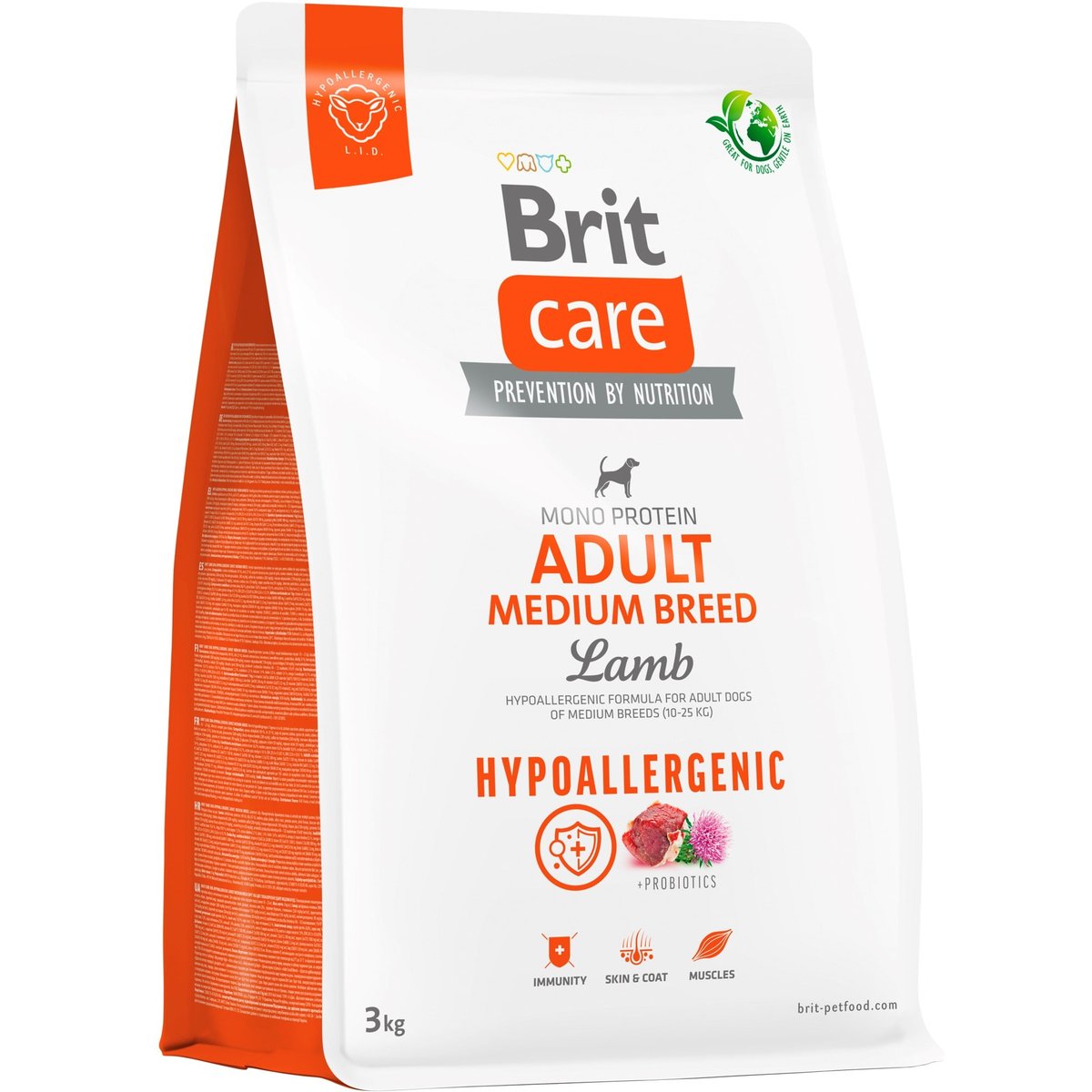 Brit Care Hypoallergenic Adult Medium Breed Lamb pro psy