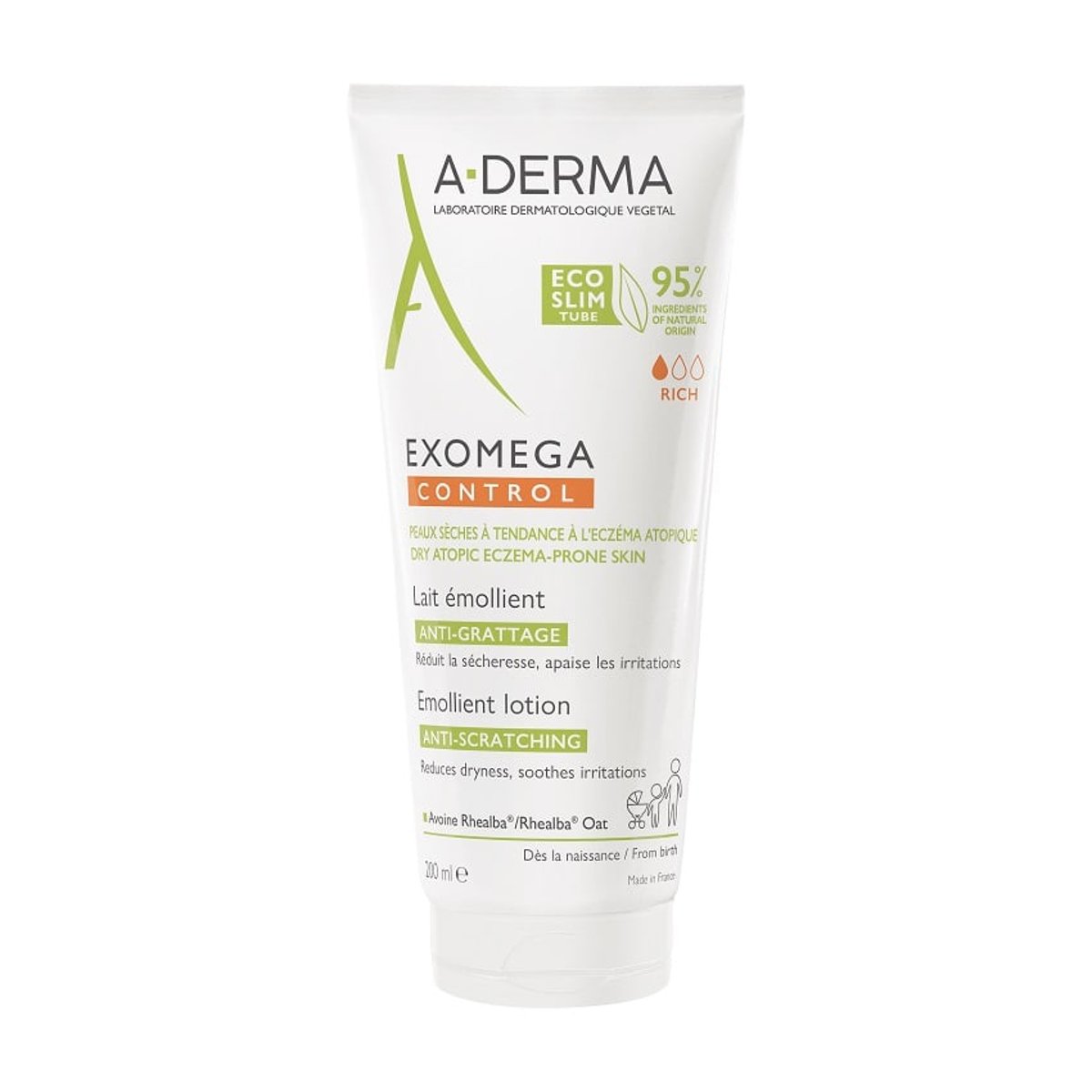 A-DERMA Exomega CONTROL Emolienční mléko 200ml