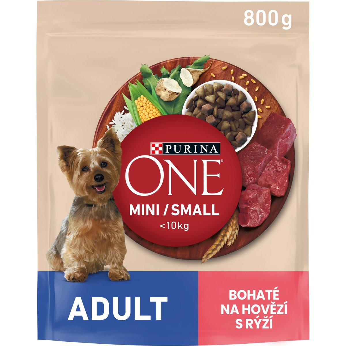 Purina ONE Mini/Small Adult hovězí a rýže