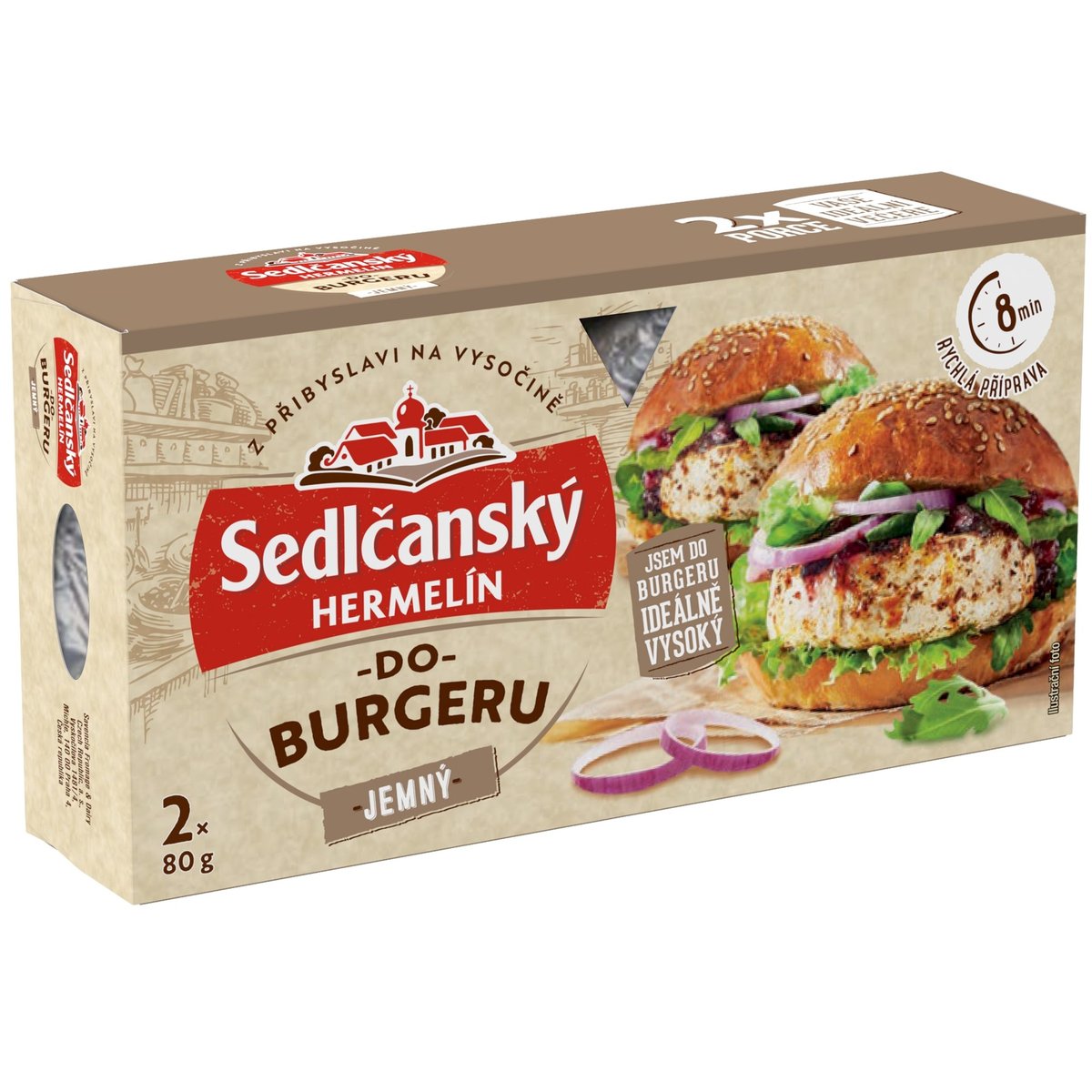 Sedlčanský Hermelín do burgeru, 2 ks