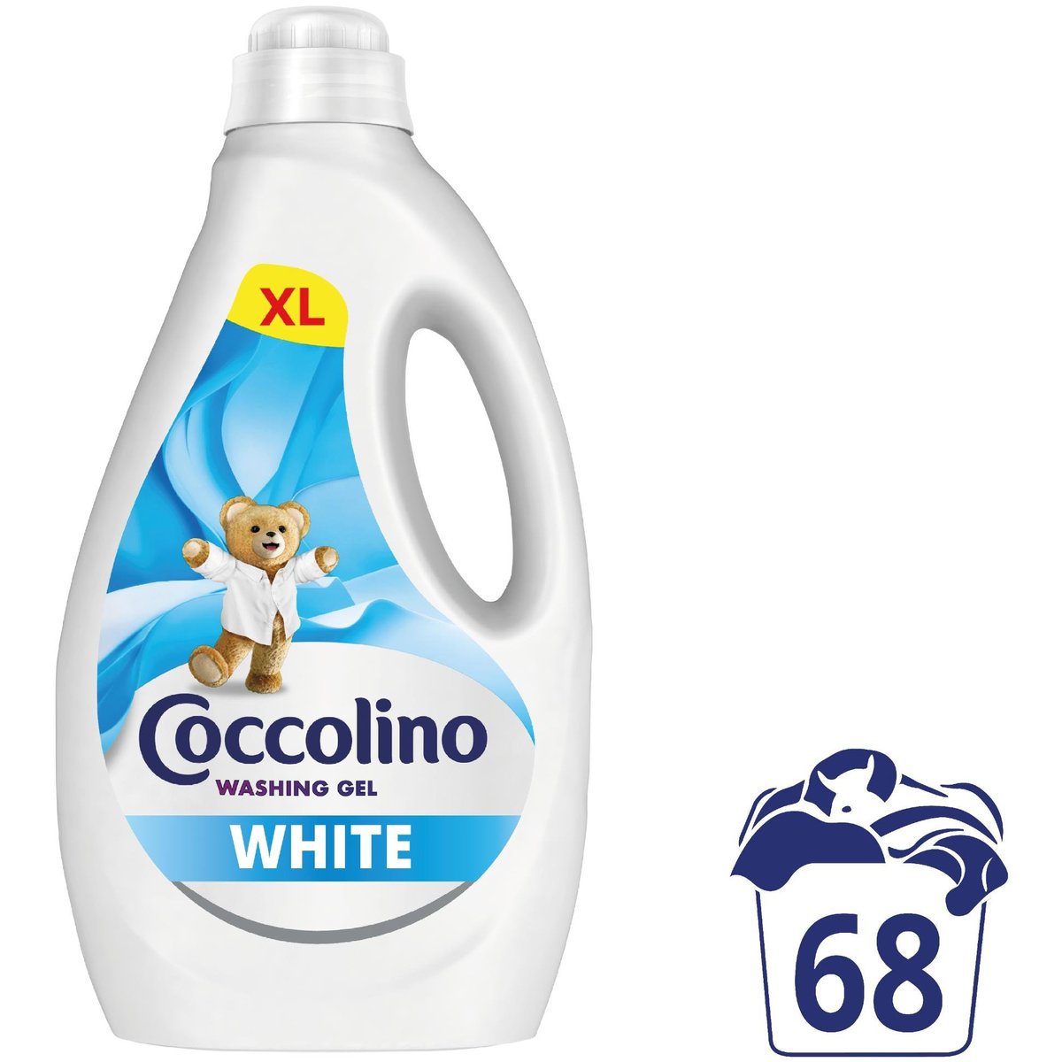 Coccolino Care Prací gel na bílé prádlo (2,72 l)