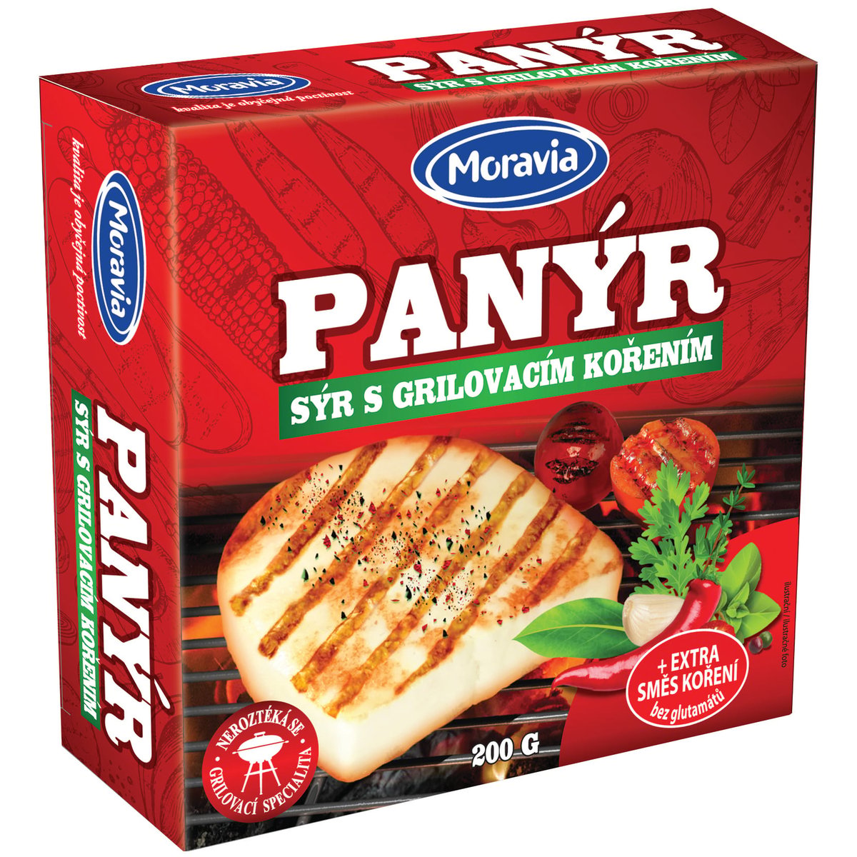 Moravia Panýr sýr na gril s kořením