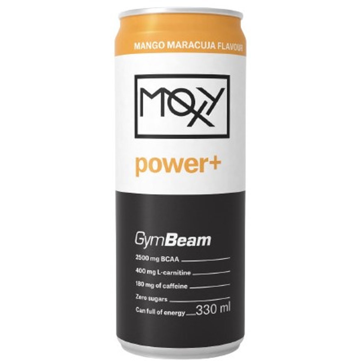 GymBeam MOXY power+ Energy Drink 330 ml - mango/marakuja