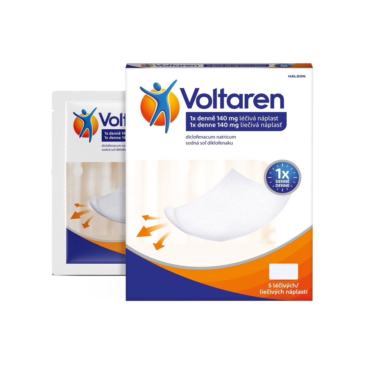 Levně VOLTAREN 1X DENNĚ 140MG Léčivá náplast 5