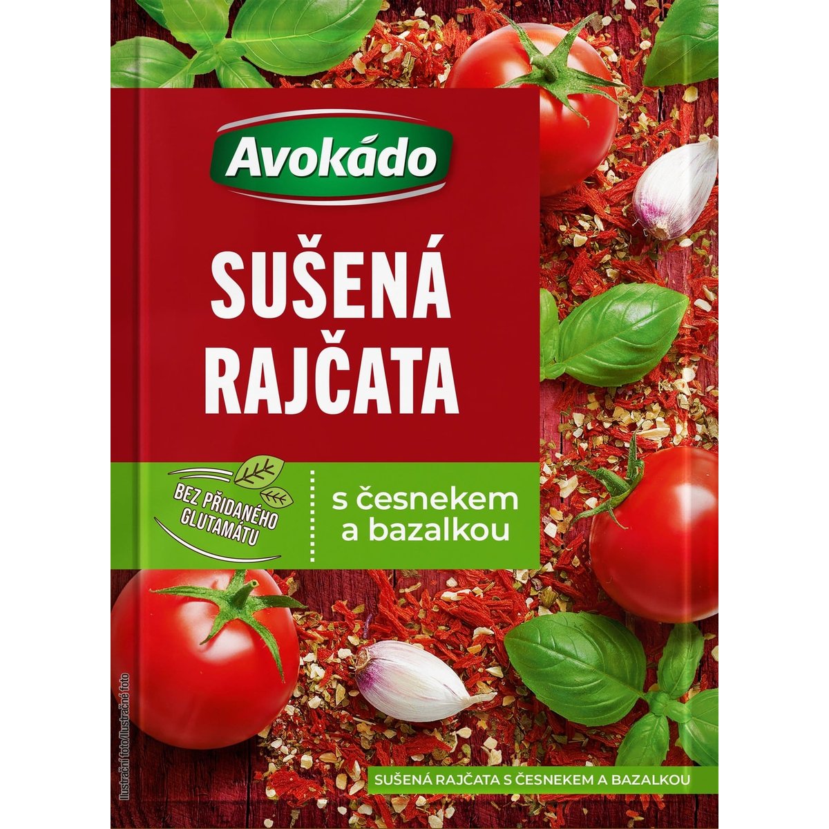 Avokádo koření Sušená rajčata s česnekem a bazalkou