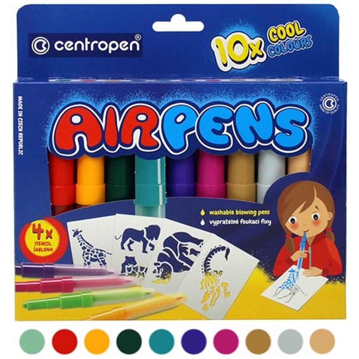 Centropen Cool Foukací fixy se šablonami