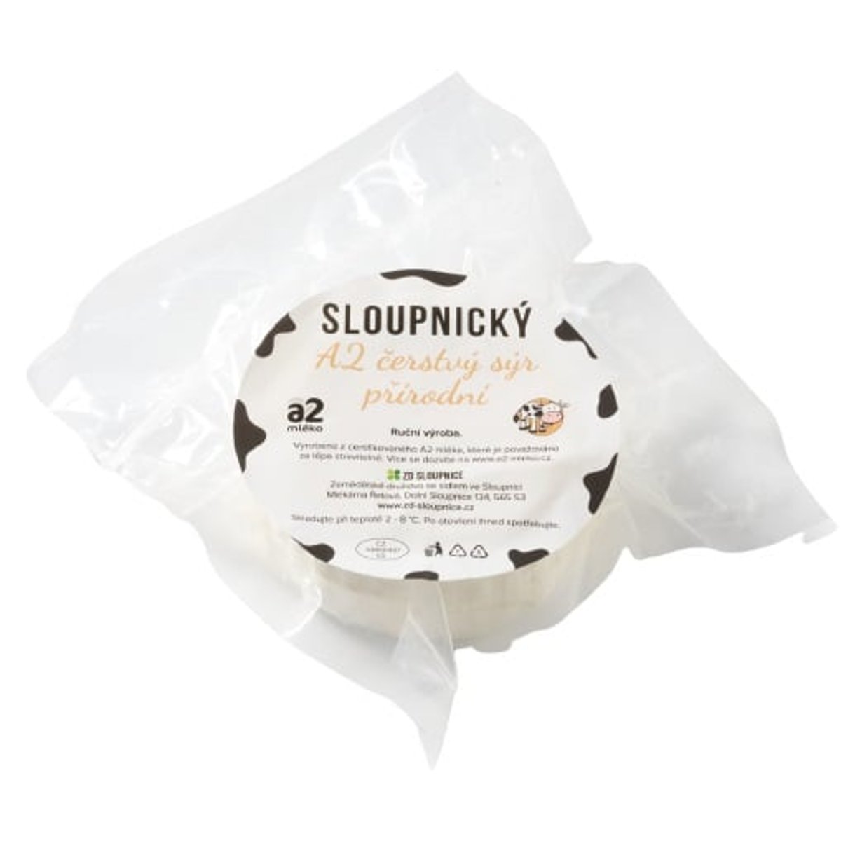 Mlékárna Řetová Sloupnický A2 čerstvý sýr přírodní