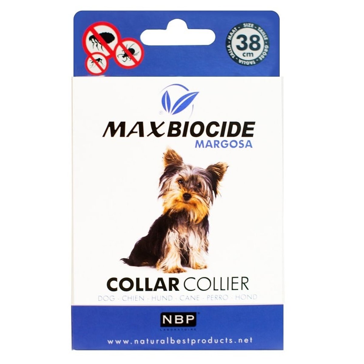 Max Biocide Dog Collar obojek pro psy 38cm