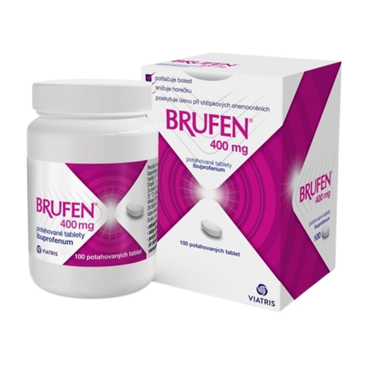 BRUFEN 400MG Potahovaná tableta 100