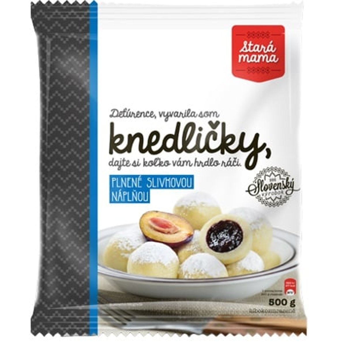 Stará mama Knedlíčky plněné náplní s kousky švestek