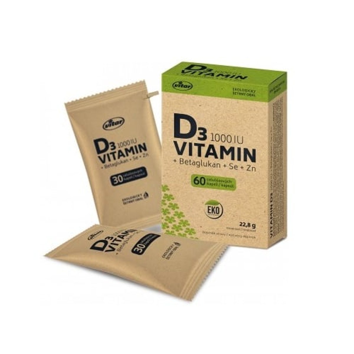 Vitar Vitamin D3 1000IU+betaglukan EKO cps.60