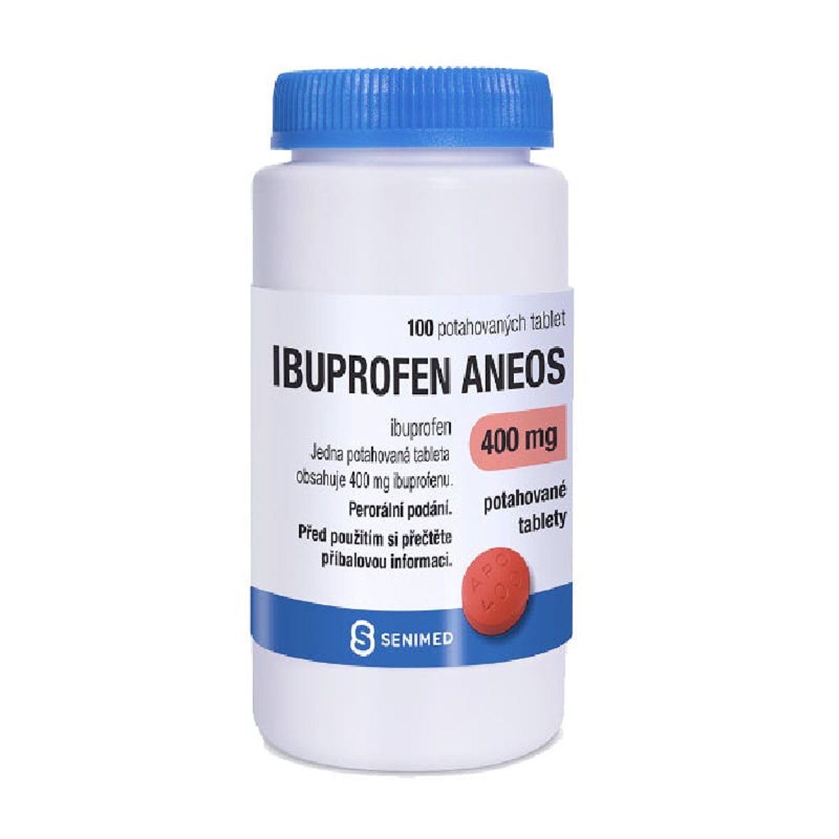 IBUPROFEN ANEOS 400MG Potahovaná tableta 100
