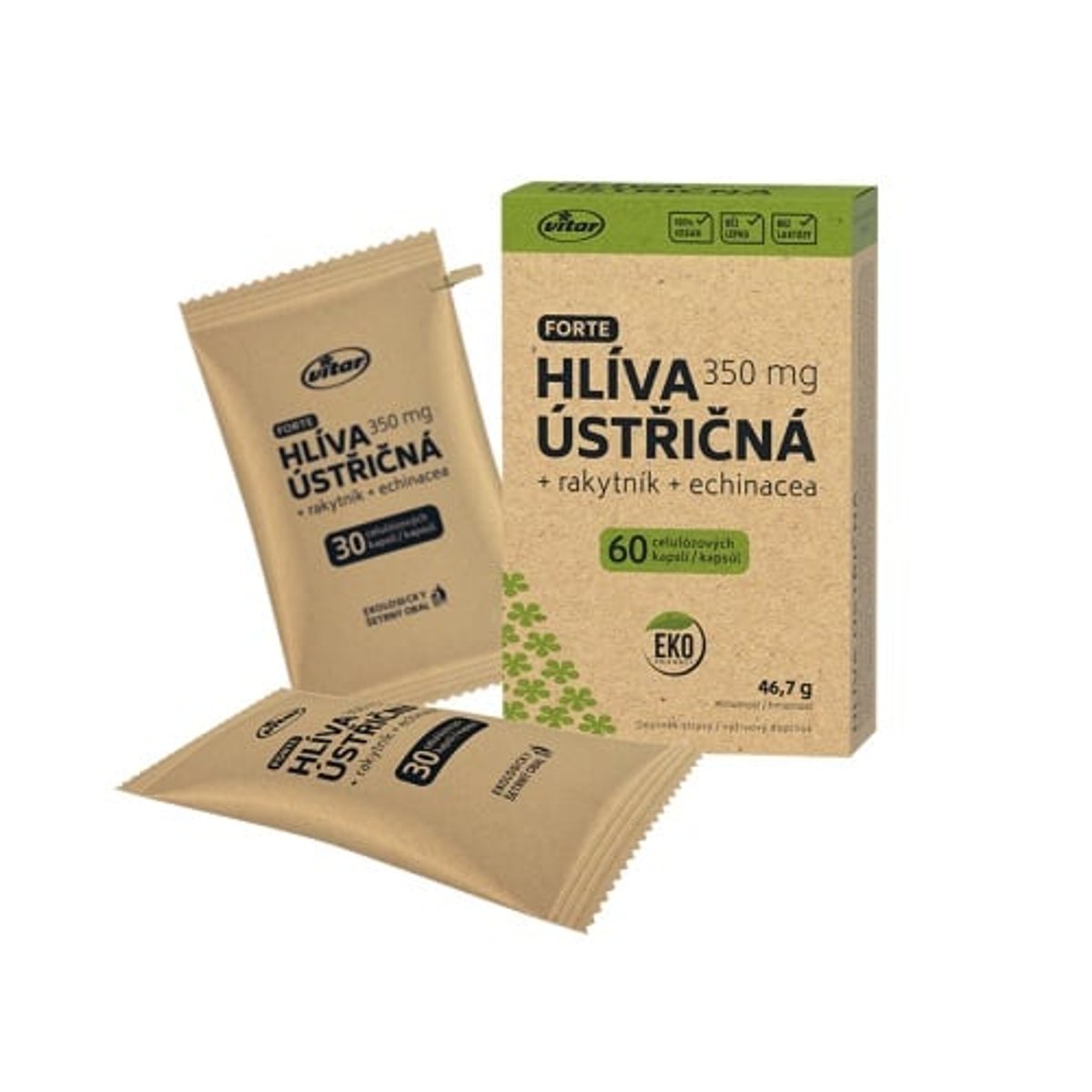 Vitar Hlíva ústřičná+echinacea+rakytník EKO cps.60