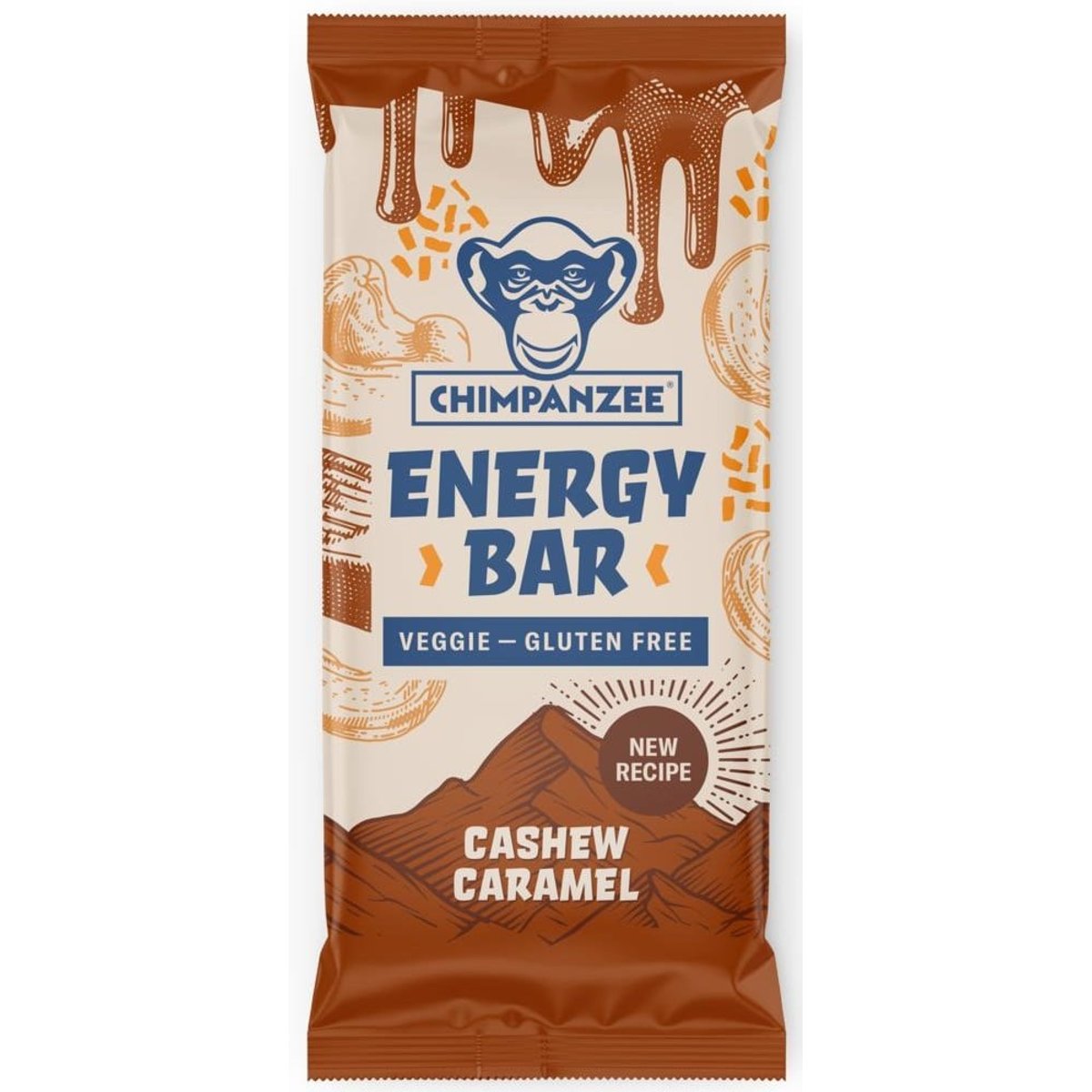 Chimpanzee Energy bar 55 g - kešu/karamel BEZLEPKOVÁ