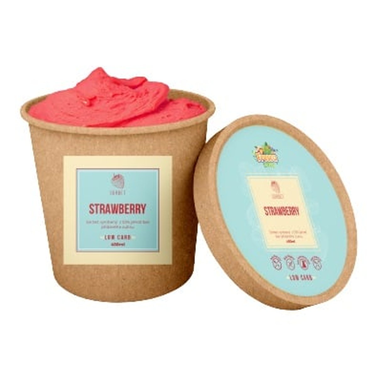 Low carb zmrzlina jahoda