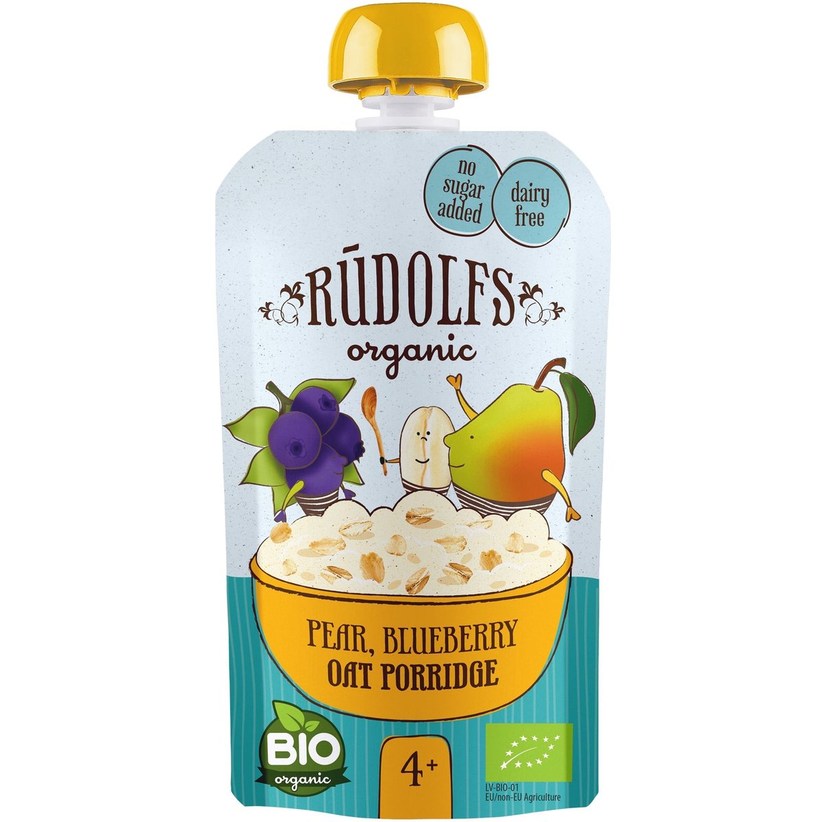 Rudolfs BIO Kapsička hruška, borůvka a celozrnná ovesná kaše