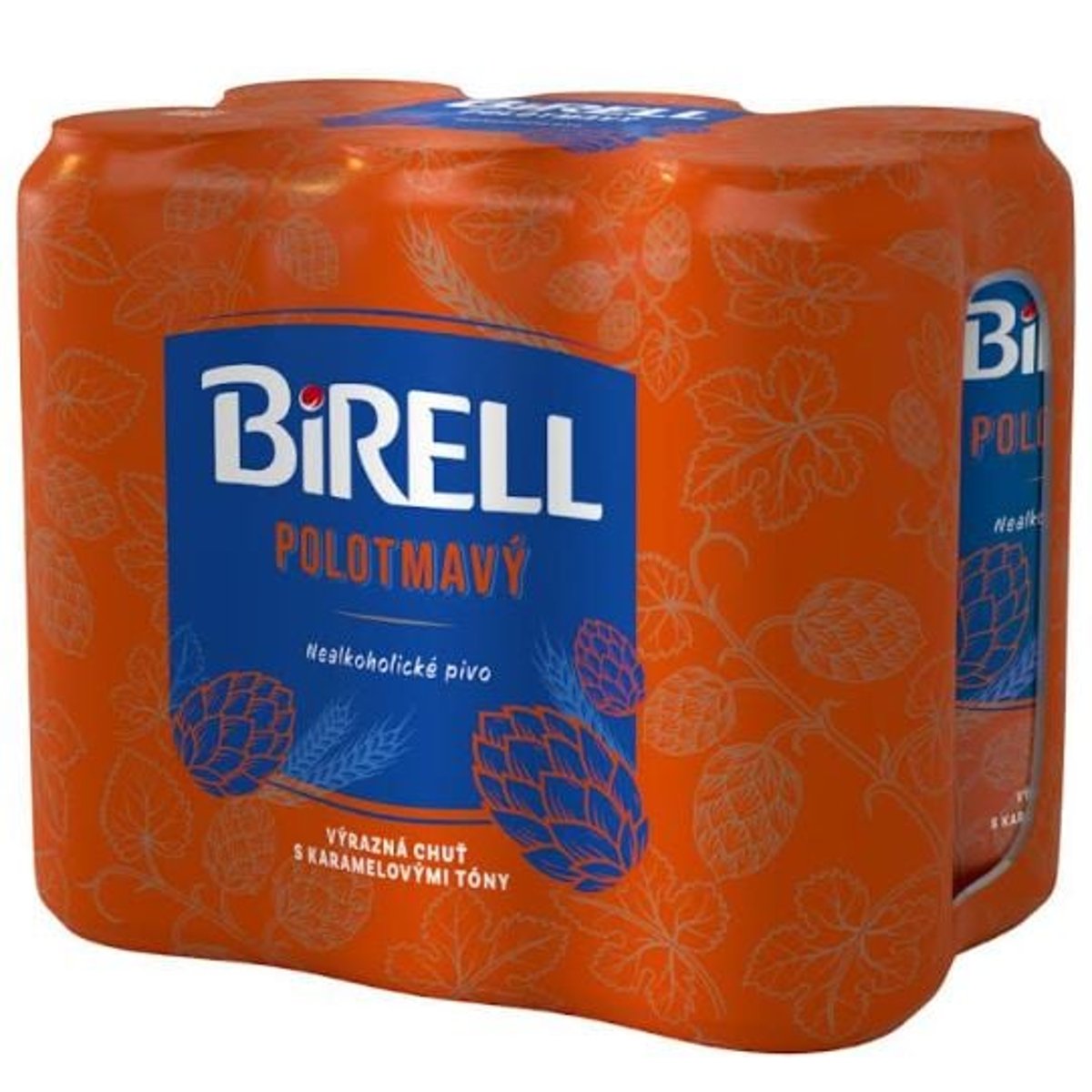 Birell Polotmavý 6×0,5 l plech