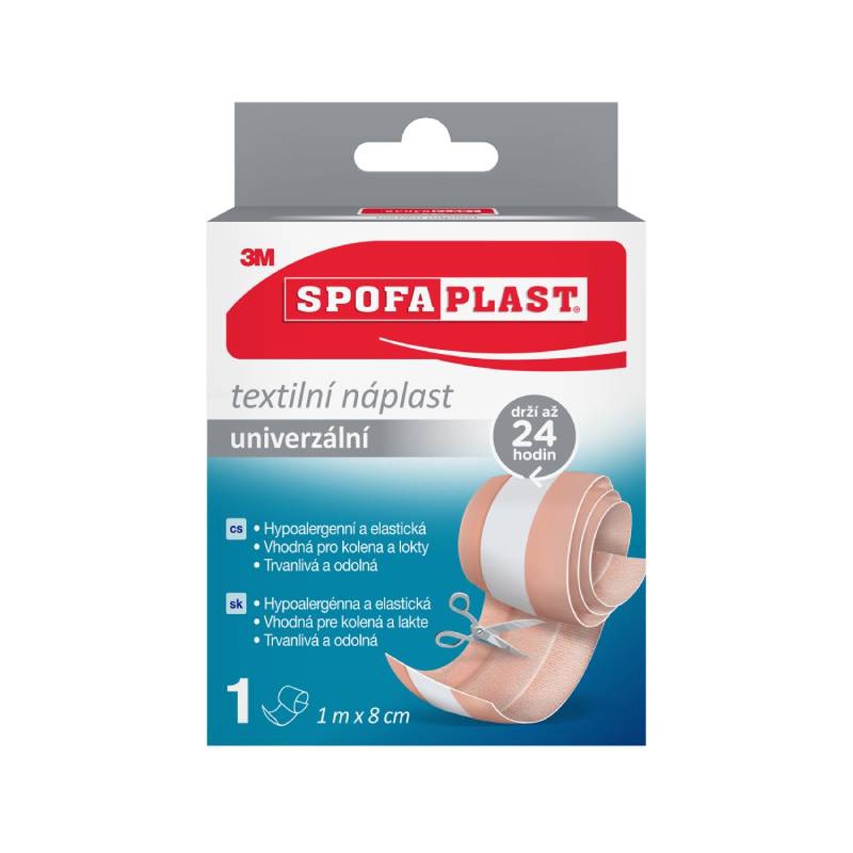 Levně 3M Spofaplast 164 Textilní elastic.náplast 1mx8cm