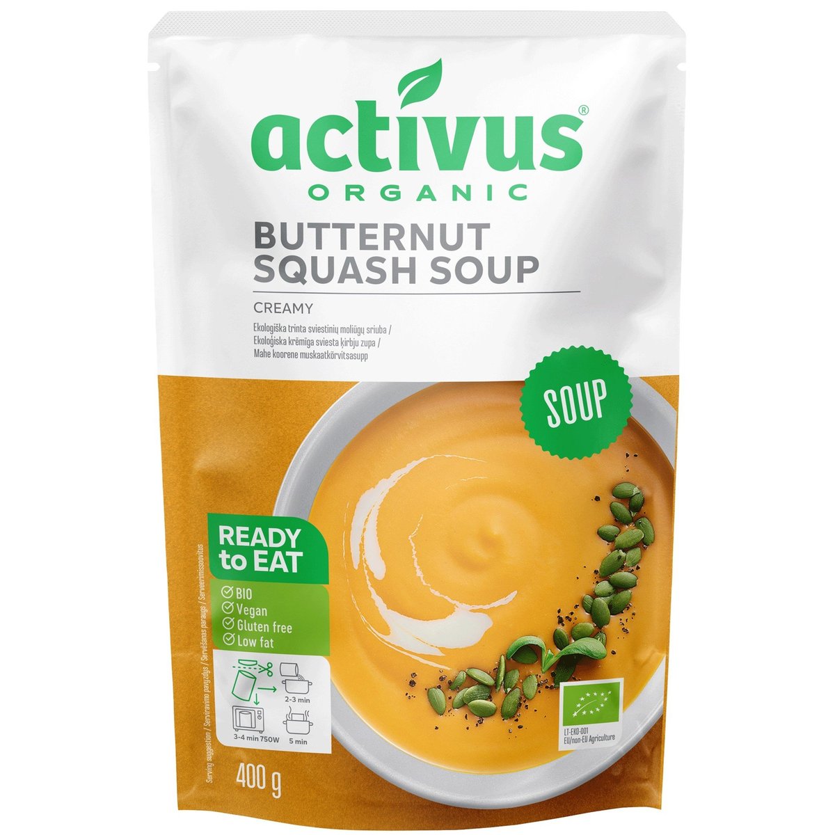 Activus BIO Dýňová krémová polévka s batáty