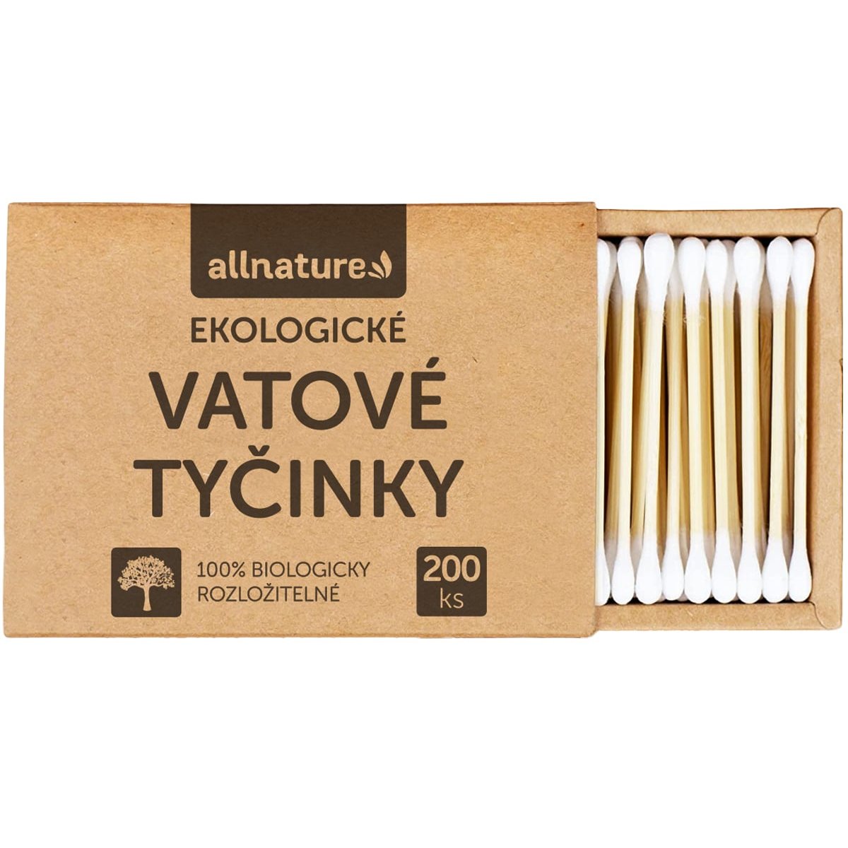 Allnature Ekologické vatové tyčinky