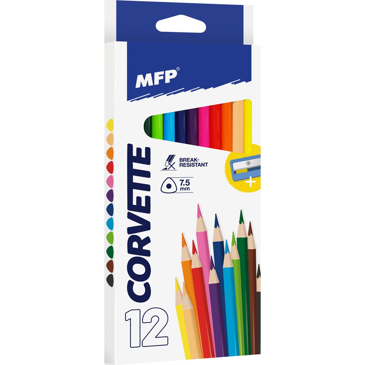 MFP 6330510 pastelky triangular s ořezávátkem 12 ks