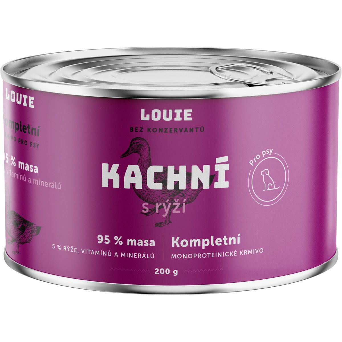 Louie Kompletní krmivo kachní s rýží pro psy