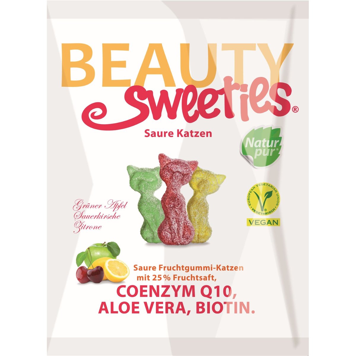Beauty sweeties Kyselé ovocné želé kočičky