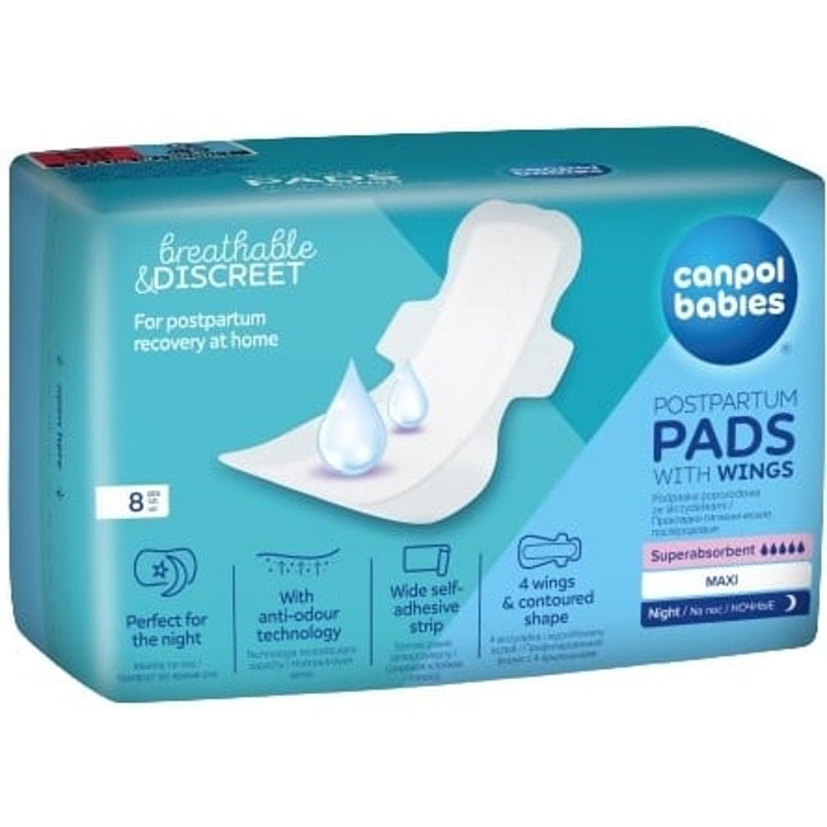 Canpol babies Noční poporodní vložky s křidélky