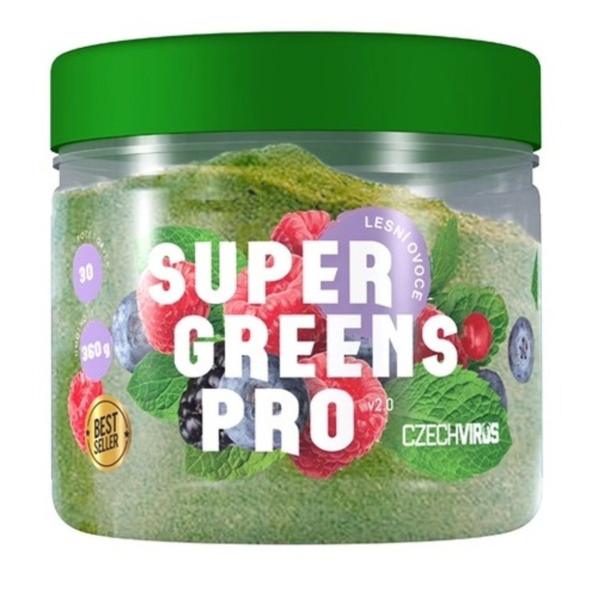 Czech Virus Super Greens Pro lesní ovoce 360g