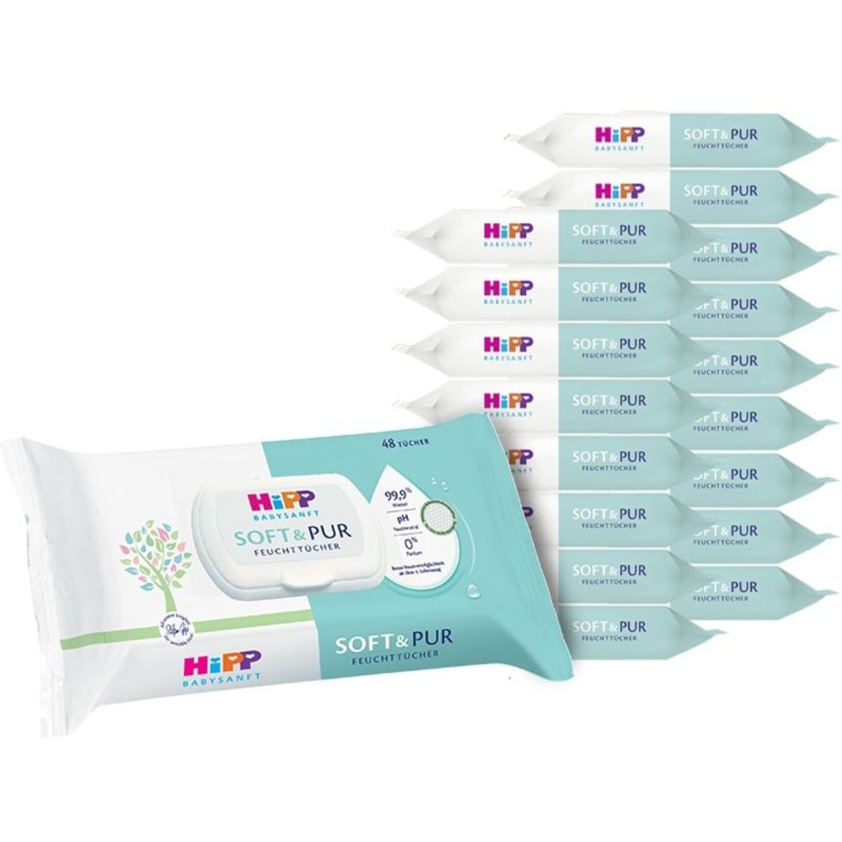 HiPP Babysanft Čistící vlhčené ubrousky Soft & Pur 18×48 ks