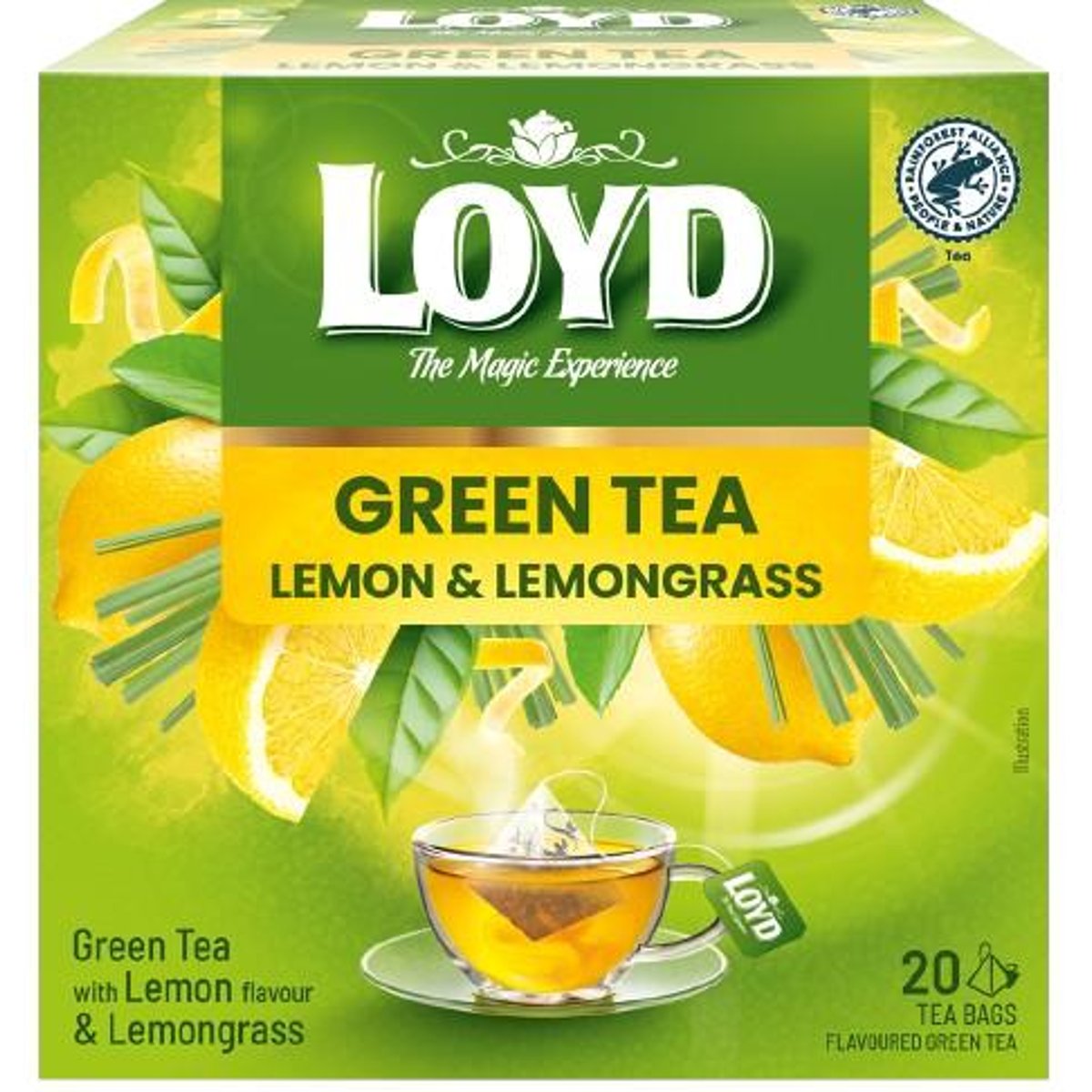 Loyd Pyramida zelený čaj s příchutí citronu a citrónovou trávou