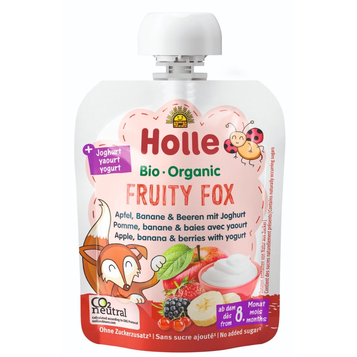 Holle BIO Kapsička ovoce s jogurtem Fruity Fox