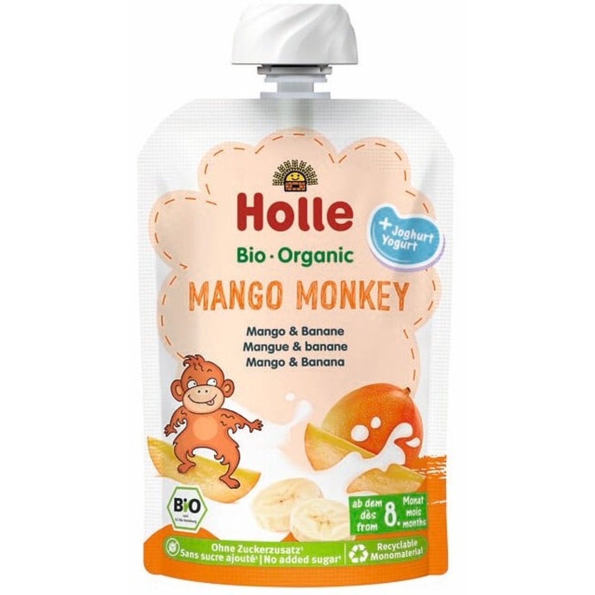 Holle BIO Kapsička ovoce s jogurtem Mango Monkey