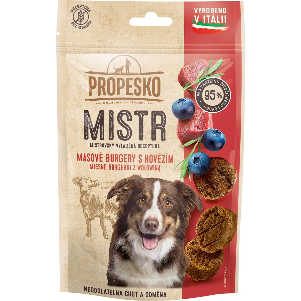 Propesko Mistr Masové burgery s hovězím pro psy