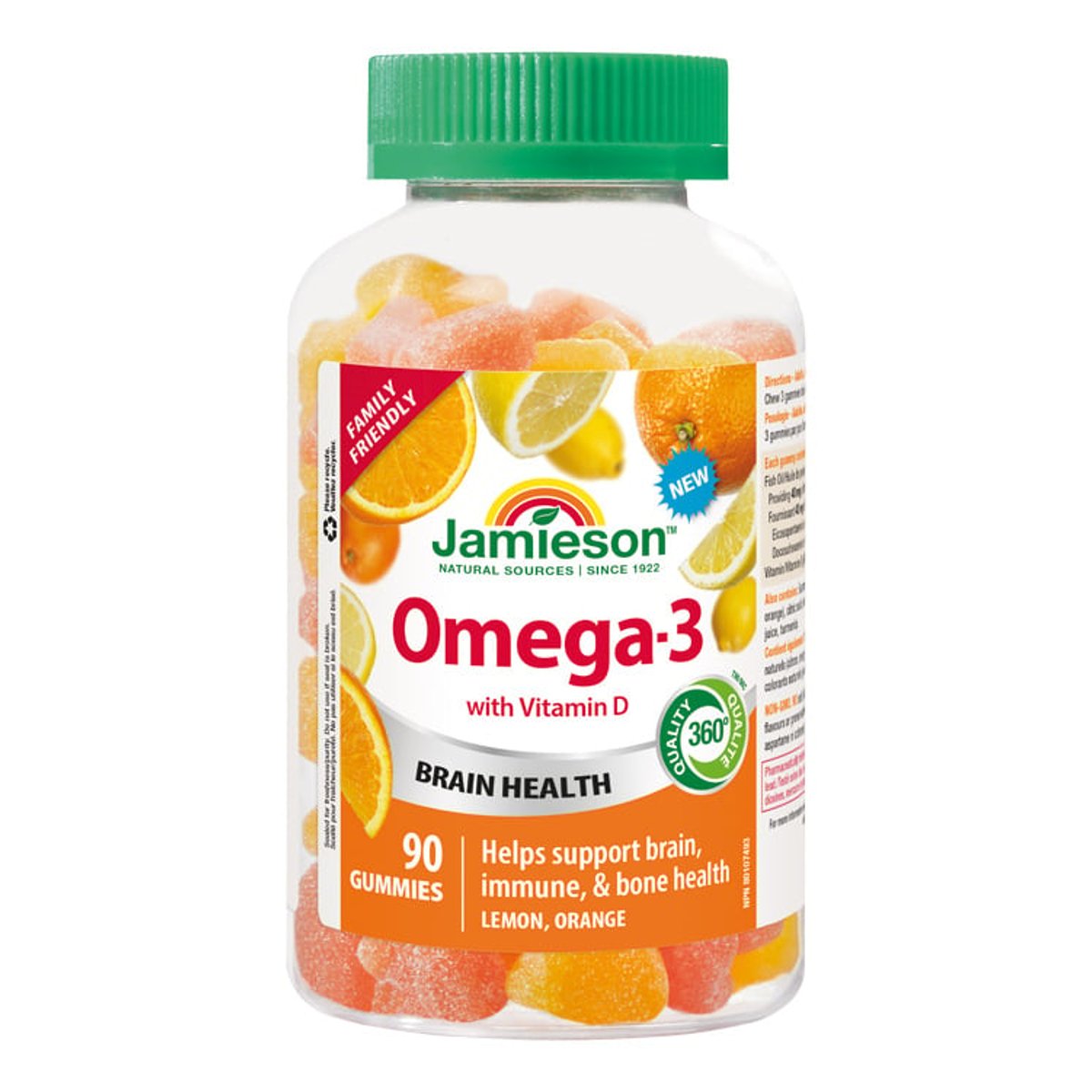 JAMIESON Omega-3 Gummies želatinové pastilky 90ks