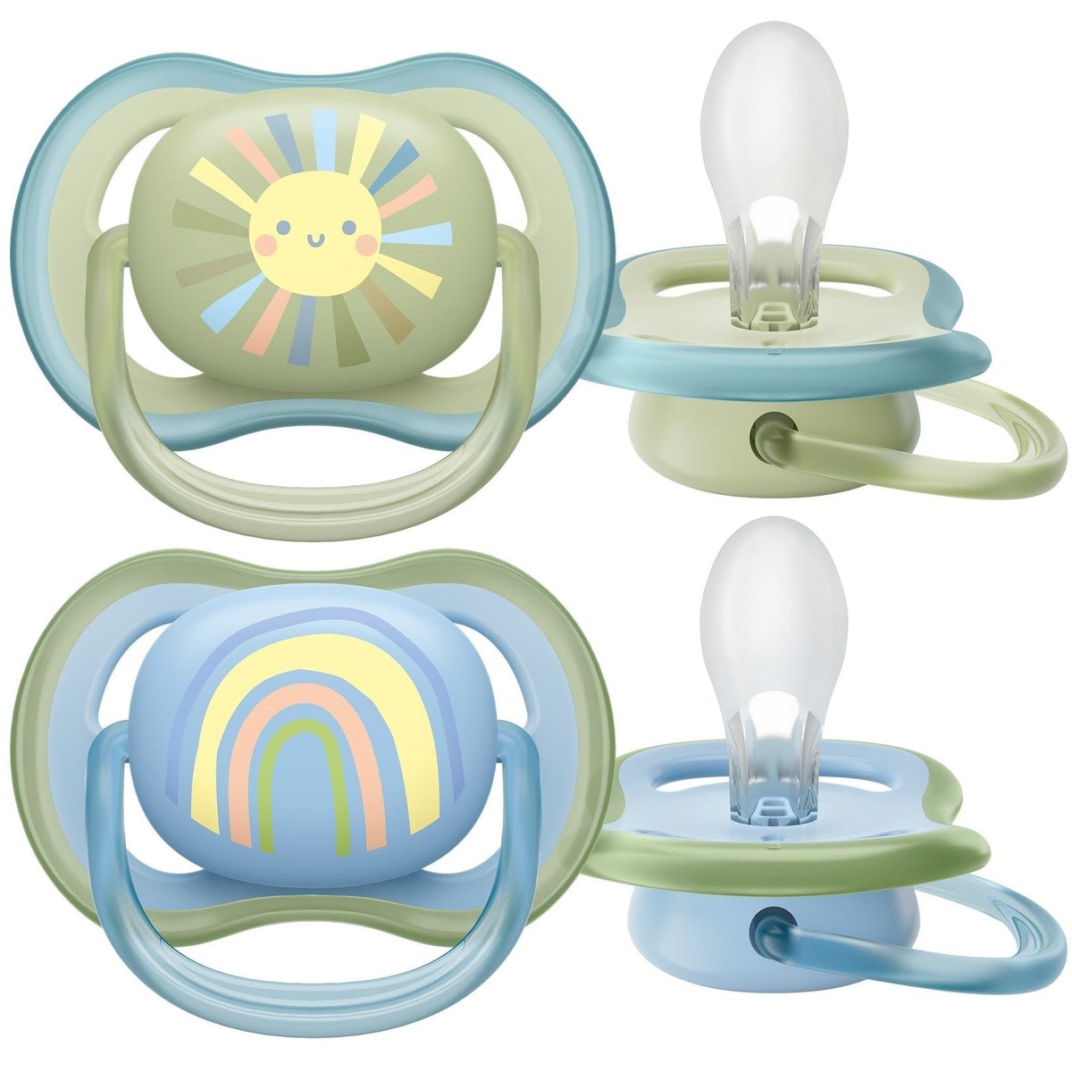 Philips Avent Šidítko Ultra air Duha 0–6 měsíců chlapecké
