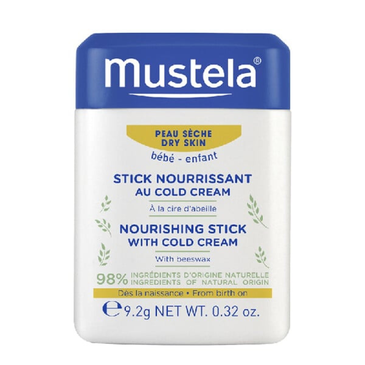 Mustela Bébé Hydra Stick ochranná hydratační tyčinka pro děti od narození 9.2 g