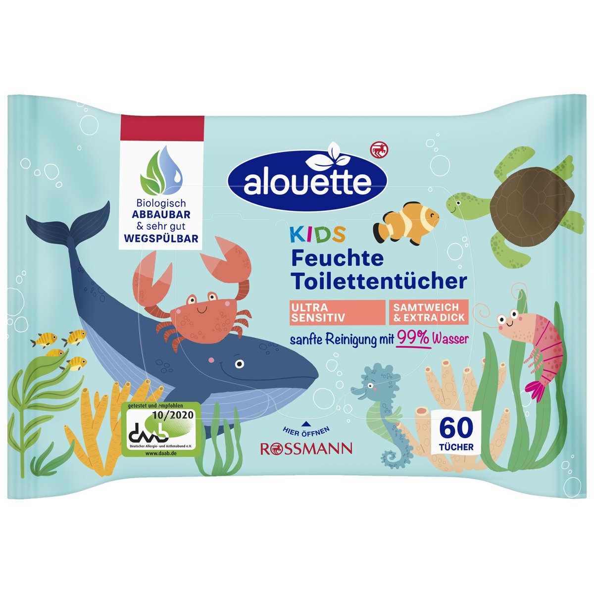 Alouette Vlhčený toaletní papír pro děti sensitiv