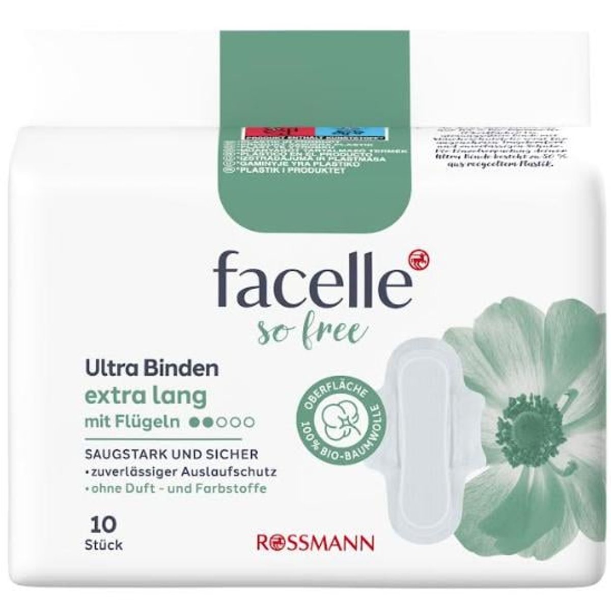 Facelle Natural extra dlouhé vložky s křidélky