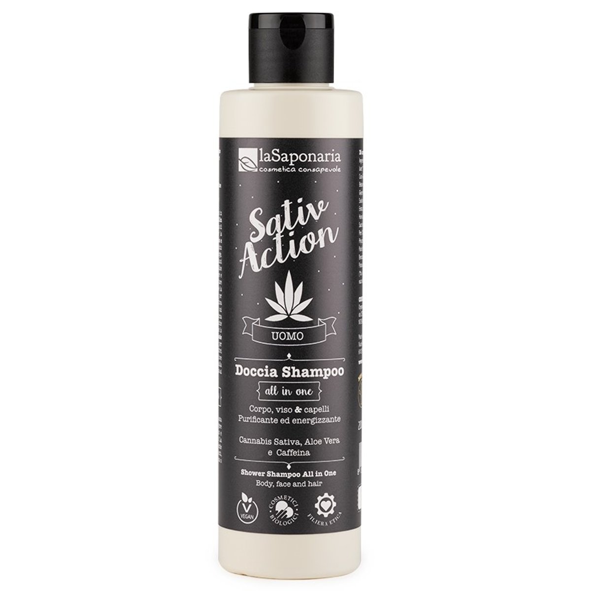 laSaponaria BIO Pánský sprchový gel a šampon s konopím 2v1