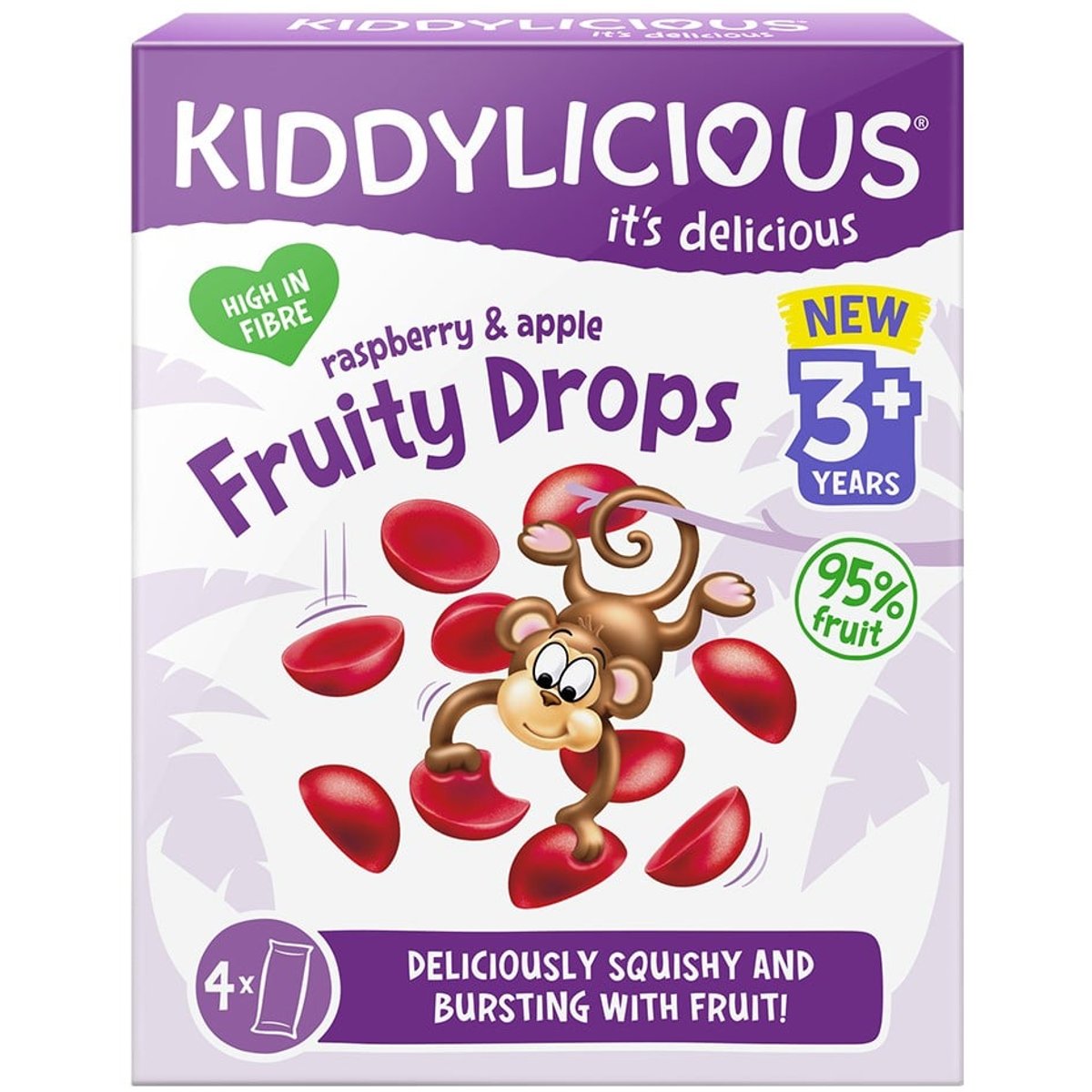 Kiddylicious Ovocné želé bonbónky jablko a malina